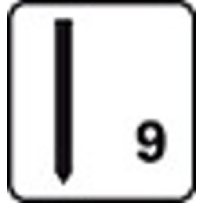 Rapid Clous rapides no:9 - 15 mm par 1000 pièces