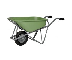 Matador Matador Schubkarre, 90L hdpe grün Profi-Max Plus mit Blockprofil-Luftreifen