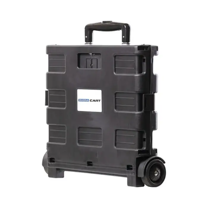 Magna Cart Magnacart Opvouwbare Boodschappentrolley - Draagcapaciteit tot 35KG - Vouwkrat op Wielen - 38 x 36 x 33 - Handvat tot 98CM - Zwart