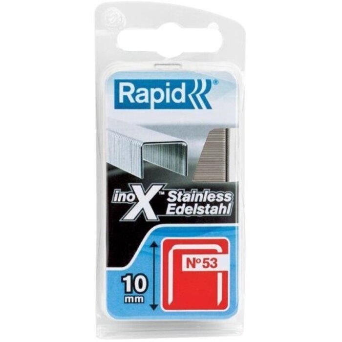 Rapid Rapid Nieten - No 53 - RVS - 10 mm blister 1080 stuks
