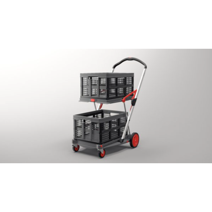 Clax Clax trolley inclusief vouwkrat - Rood