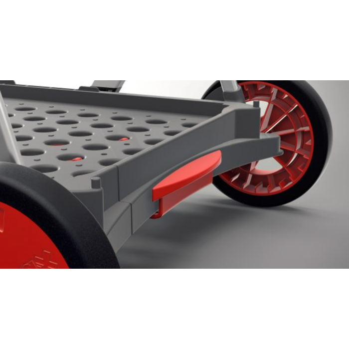 Clax Clax trolley inclusief vouwkrat - Rood
