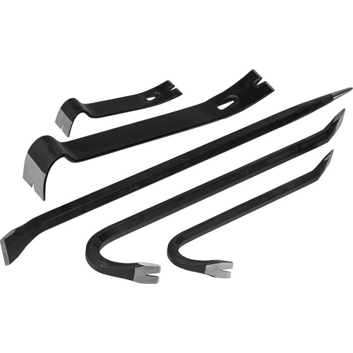 Rougneck Gorilla Bar 5-pack - pied de biche - 5 pièces - revêtement en poudre noir