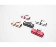 Power Tower Splitter Power Tower voor Iphone audio en opladen Zilver