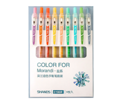 Set van 9 verschillende kleuren gelpennen - light