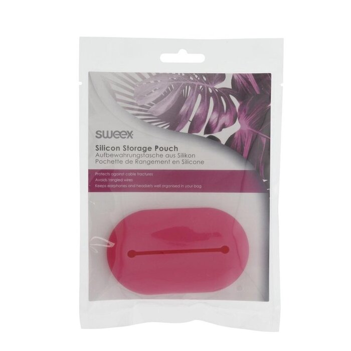 Sweex bewaaretui voor earphones - roze