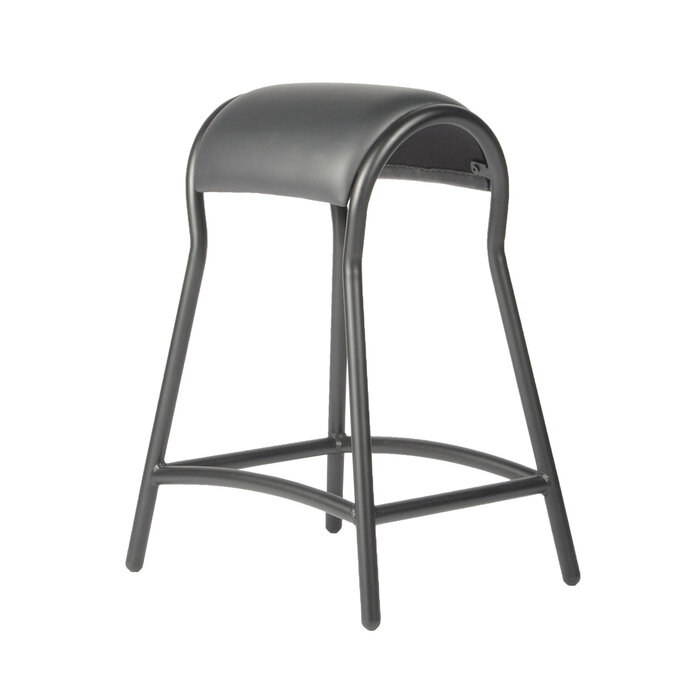 Zami Sitstand ergonomischer Hocker / Stuhl Alu schwarz RAL 9005