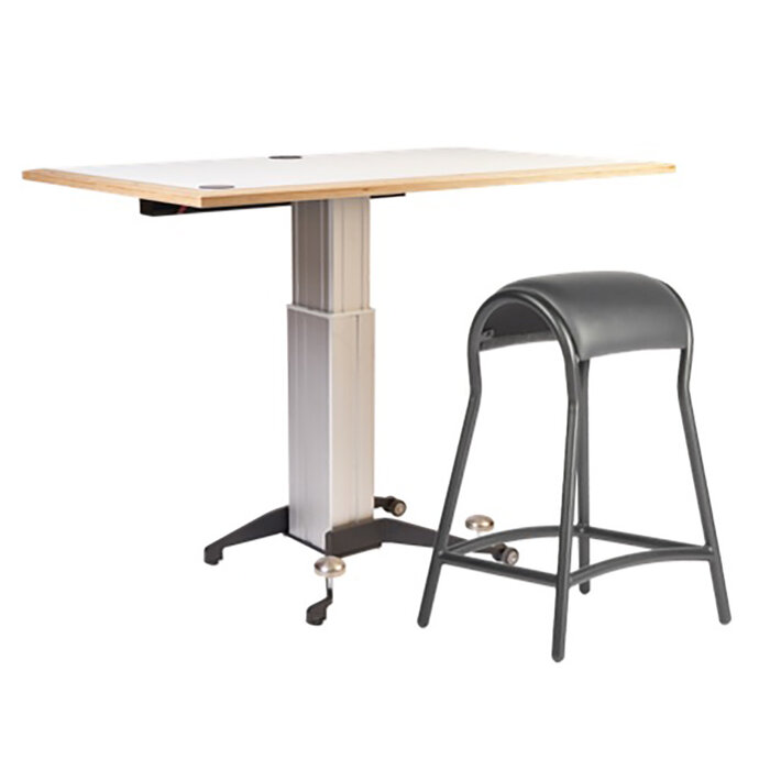 Zami Sitstand ergonomischer Hocker / Stuhl Alu schwarz RAL 9005