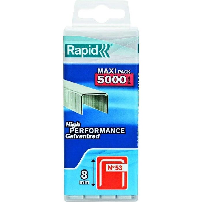 Rapid Rapid 40303084 Heftklammern - Nr. 53 - Verzinkt - 8mm (5000 Stück)