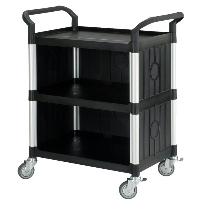 Matador Etagewagen type 808C  3 etages zwart 850x480x1000 mm 3 gesloten zijden