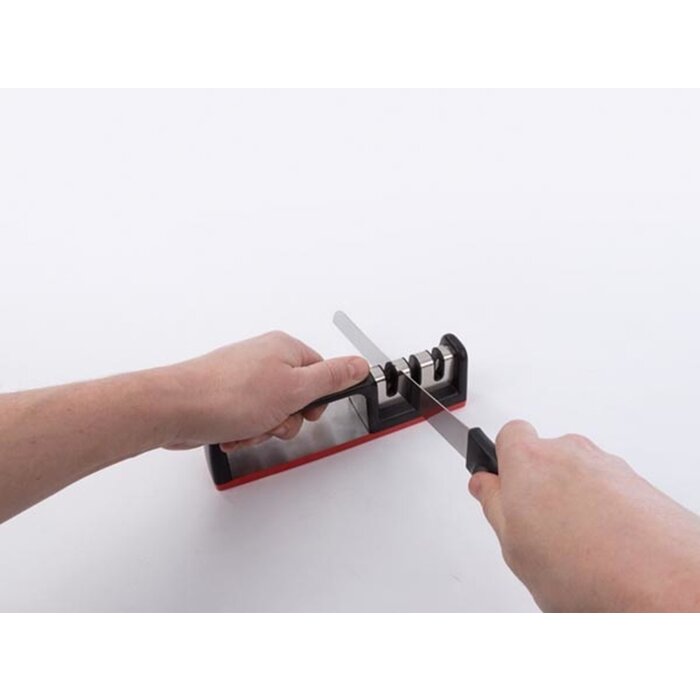 Toolland Toolland Aiguiseur de couteaux Abs/céramique Noir/rouge