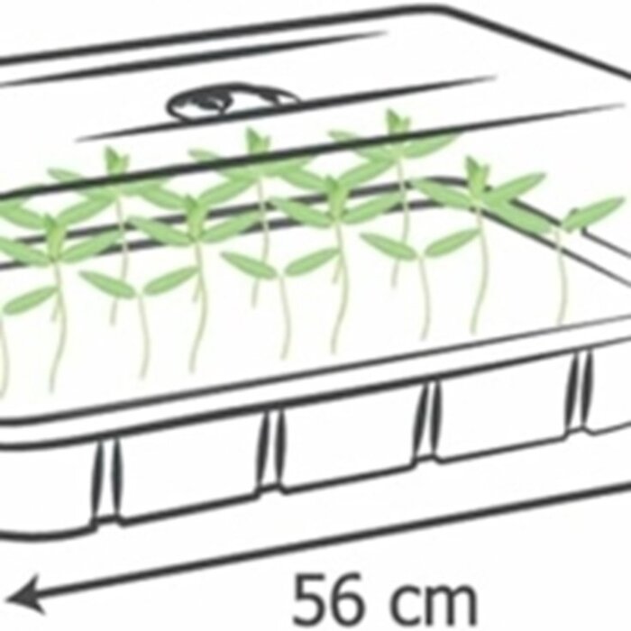 Power Tower EDA Mini serre avec dôme et aérations - 15.7L taupe