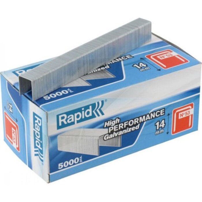 Rapid Agrafes rapides 53/14 mm 5000 pcs galvanisées