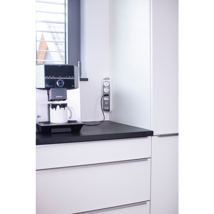 Brennenstuhl brennenstuhl®estilo hoekstopcontact 4-voudig