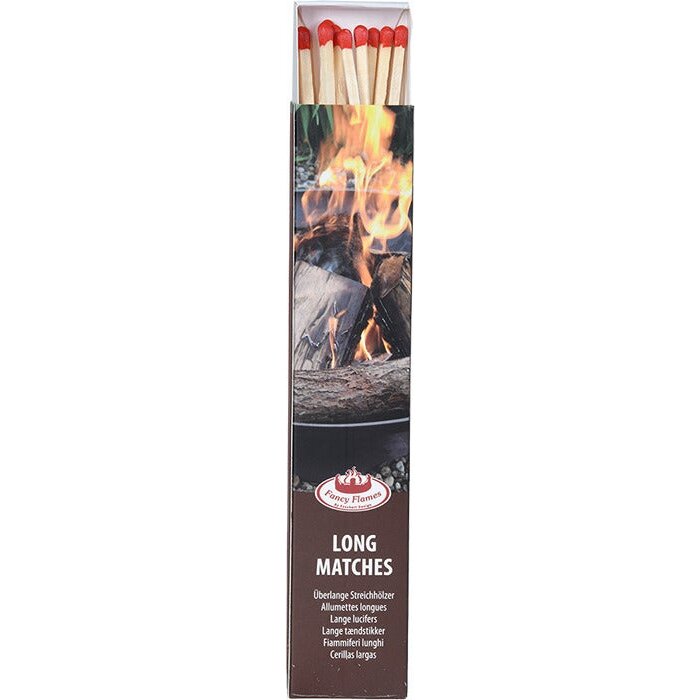 Esschert Design Fancy Flames BBQ/Barbecue lucifers - 10x - lange lucifers - 21 cm