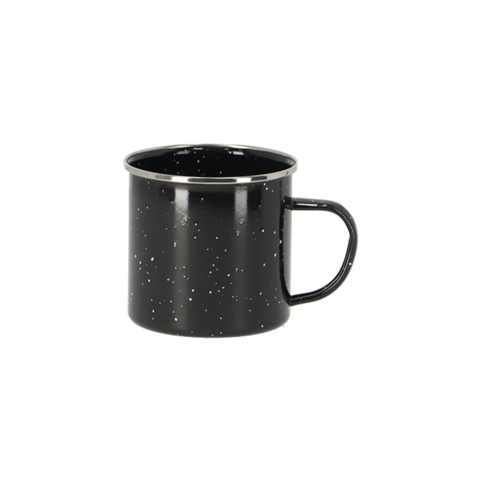 Dutchlander Mug en émail Dutchlander 490ml noir moucheté