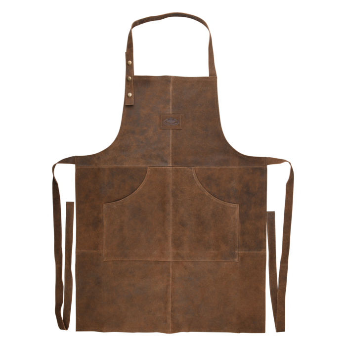 Esschert Design Dutchlander Tablier de barbecue en cuir de buffle marron