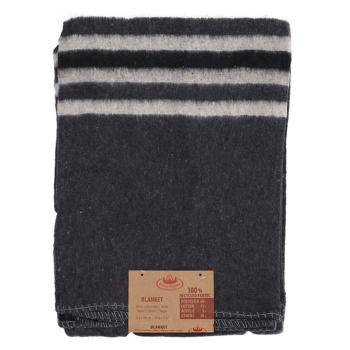 Esschert Design Dutchlander schönes geräumiges Plaid aus recyceltem Stoff