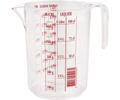 Power Tower Dutchlander Messbecher 1 Liter aus transparentem Kunststoff