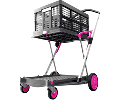 Clax Clax trolley inclusief vouwkrat - Roze