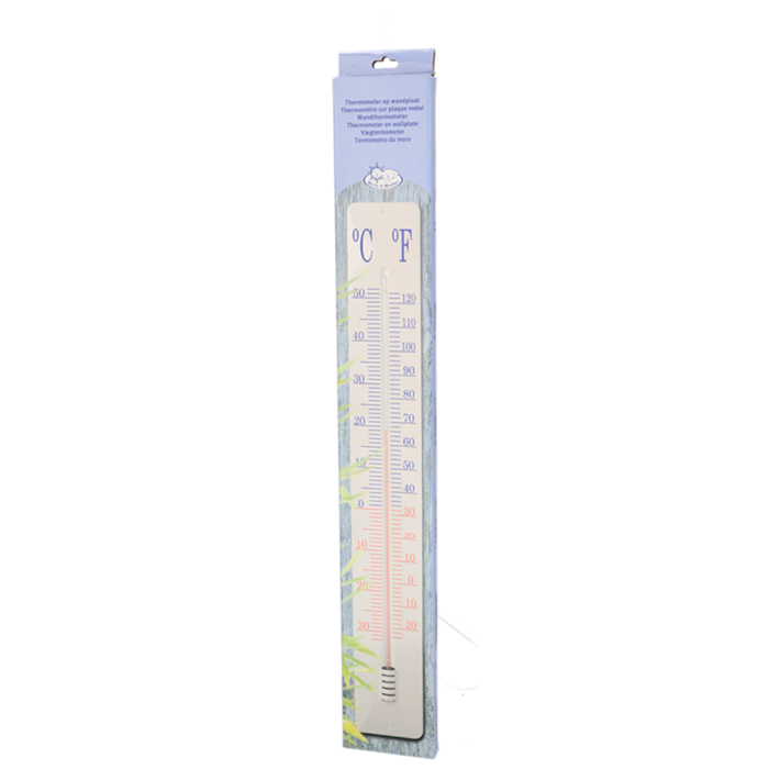 Esschert Design Thermometer auf Wandteller 90 cm