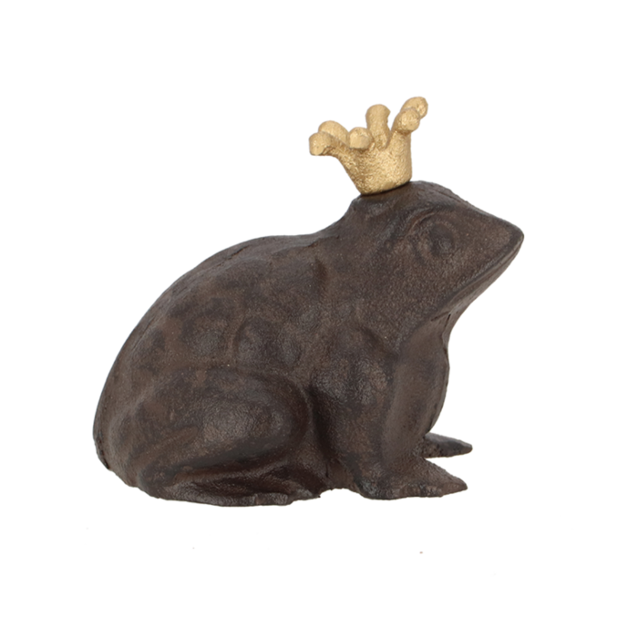 Dutchlander Tuinbeeld Kikkerkoning klein gietijzer