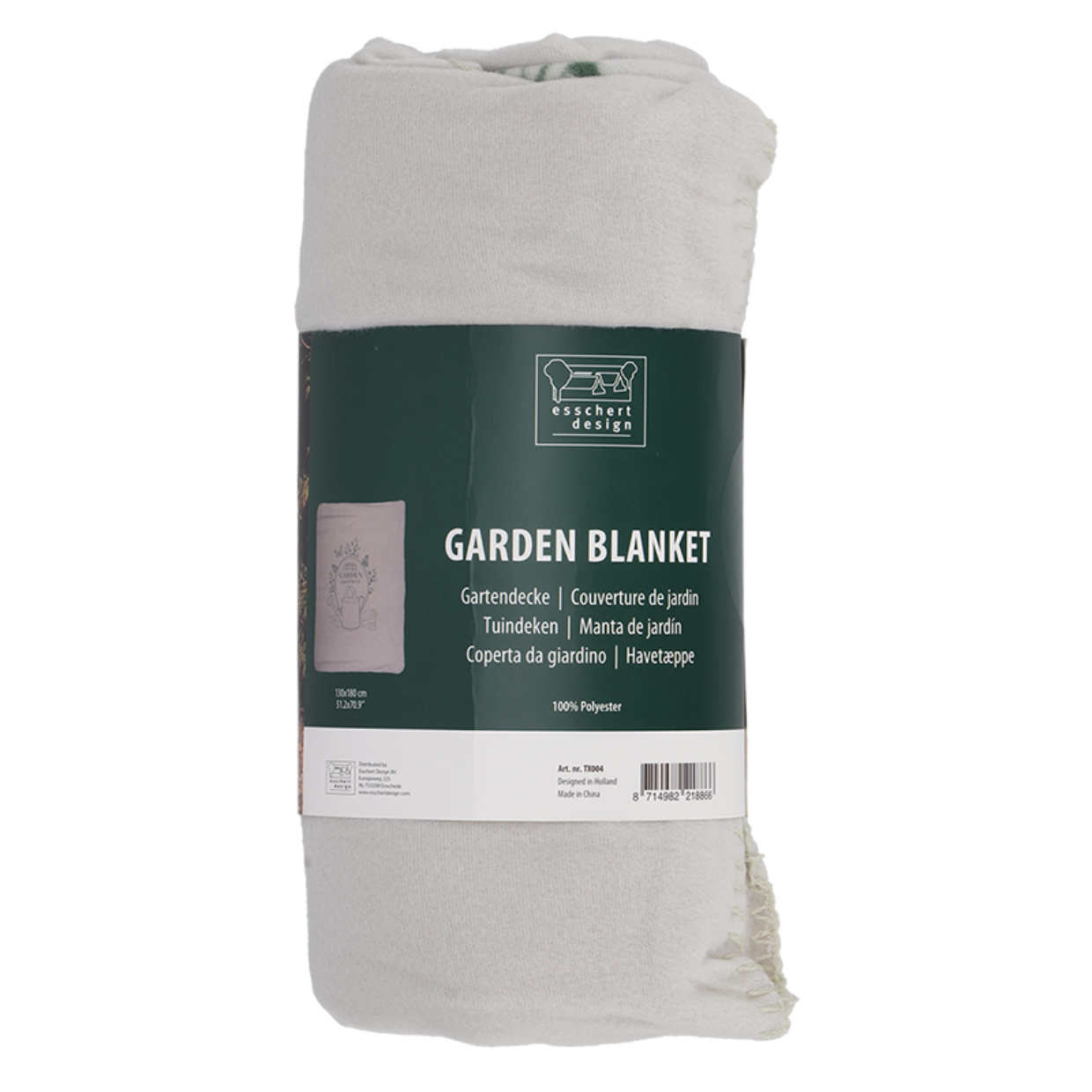 Dutchlander Fleece kariert Vintage Garten 130x180cm