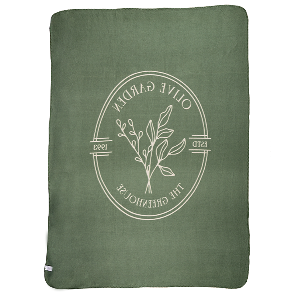 Dutchlander Plaid en laine polaire Olive garden 130x180cm