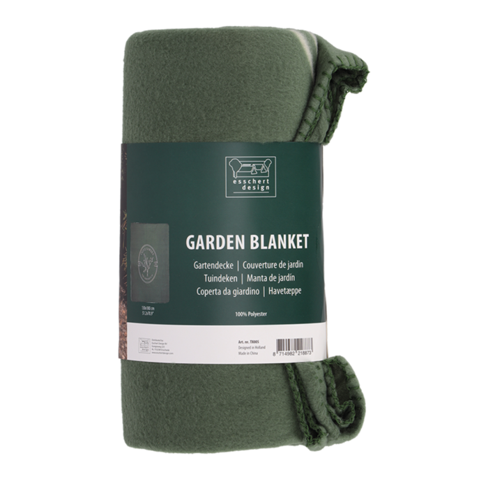 Dutchlander Plaid en laine polaire Olive garden 130x180cm