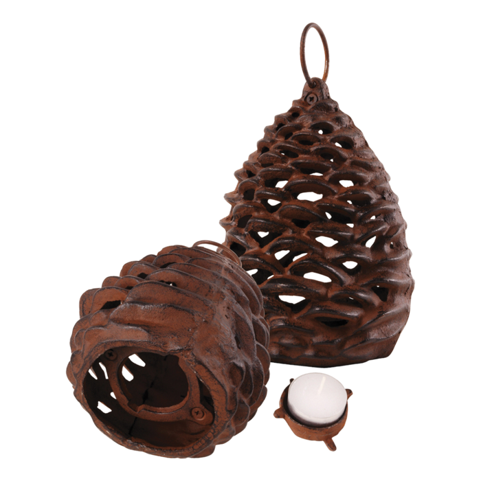 Esschert Design Dutchlander Lanterne en fonte pomme de pin S