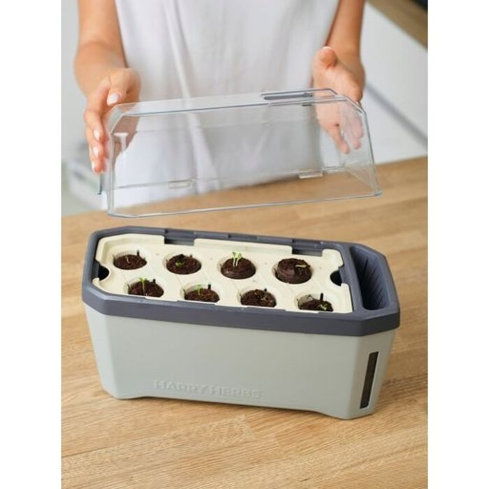 Gusta Garden Gusta Garden Harry Herbs smart Kräuterbehälter mit Deckel, Weiß