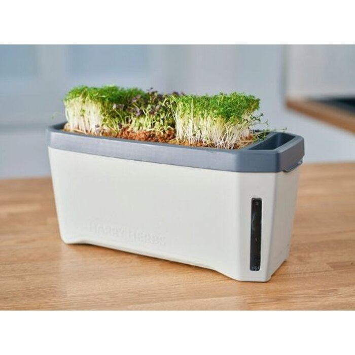 Gusta Garden Gusta Garden Harry Herbs slimme kruidenbak met deksel, lichtgrijs