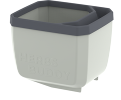 Gusta Garden GUSTA GARDEN Herbs Buddy zelfbewateringskruidenpot ideaal voor o.a. basilicum grijs