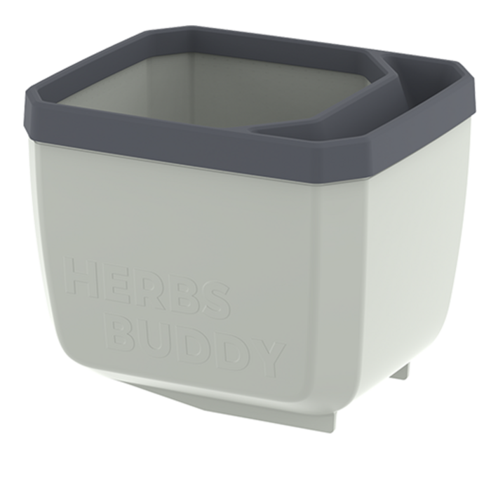 Gusta Garden GUSTA GARDEN Herbs Buddy zelfbewateringskruidenpot ideaal voor o.a. basilicum grijs