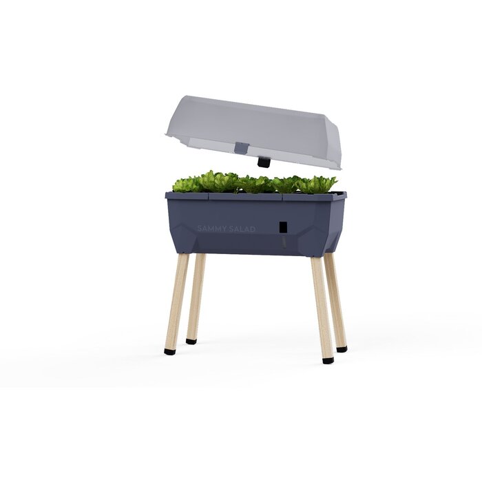 Gusta Garden Gusta Garden - Sammy Salad - Slimme kruidenpot met 15 L watertank en Deksel - Kweekbak - Plantenbak - Antraciet