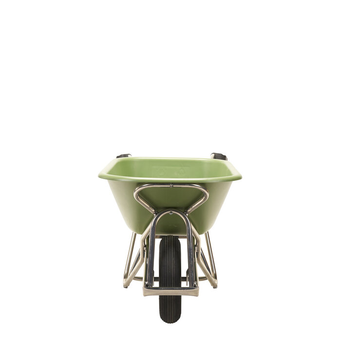 Matador Brouette Matador en aluminium, poubelle 90L Profi-Max Plus en PEHD vert