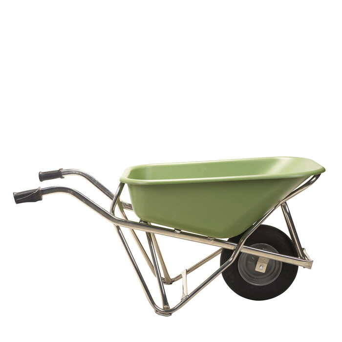 Matador Brouette Matador en aluminium, poubelle 90L Profi-Max Plus en PEHD vert