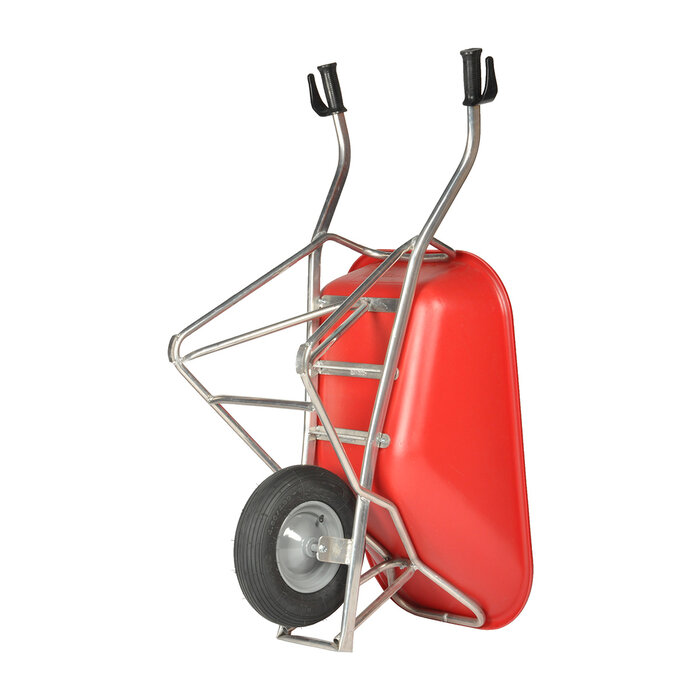 Matador Brouette Matador aluminium, 90L Profi-Max Plus caisse pehd rouge