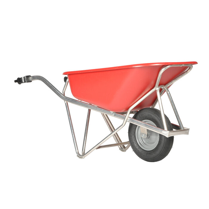 Matador Brouette Matador aluminium, 90L Profi-Max Plus caisse pehd rouge