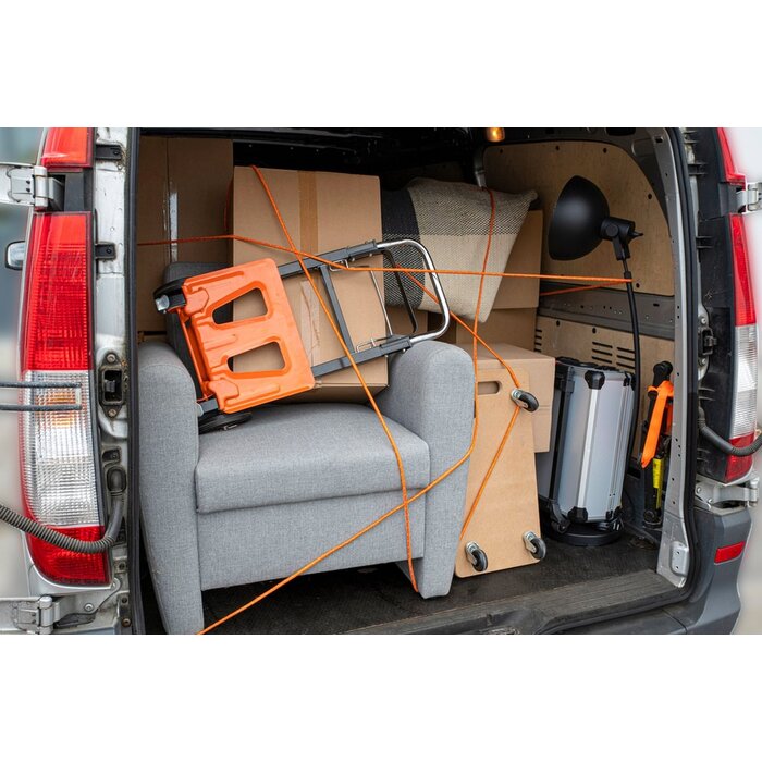 Black & Decker Corde d´arrimage BLACK+DECKER  avec rouleau - 15 mètres - 8MM - Nylon - Orange