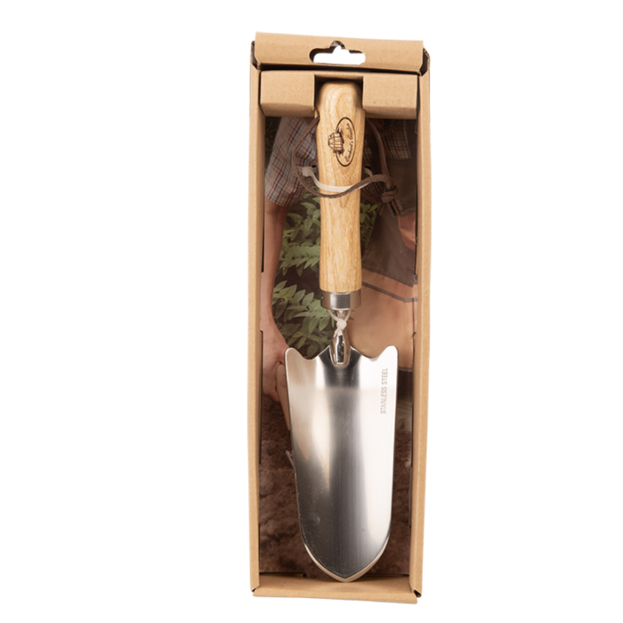 Esschert Design Pelle à plantes Dutchlander en acier inoxydable avec boucle de suspension