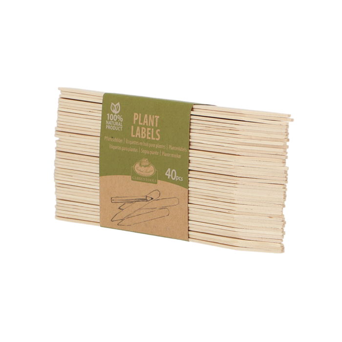 Esschert Design Étiquettes en bois pour plantes Dutchlander 40 pièces