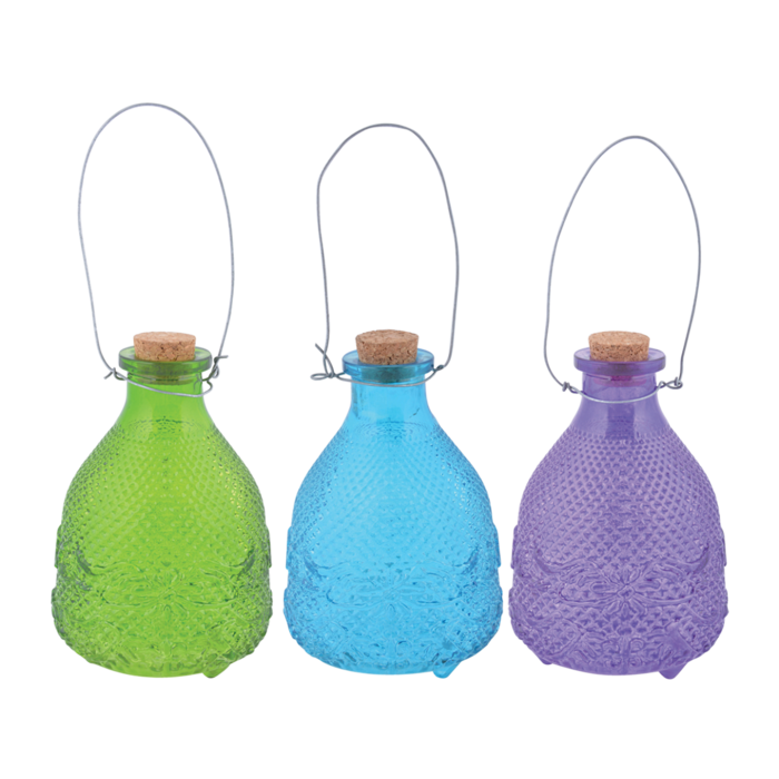 Esschert Design Dutchlander Vintage wespenval ruitjesglas S paars