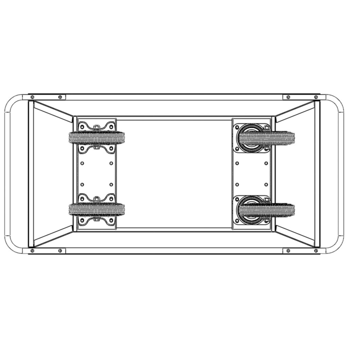 Kongamek Afvaltrolley metaal 200 L - geel - 200mm wielen