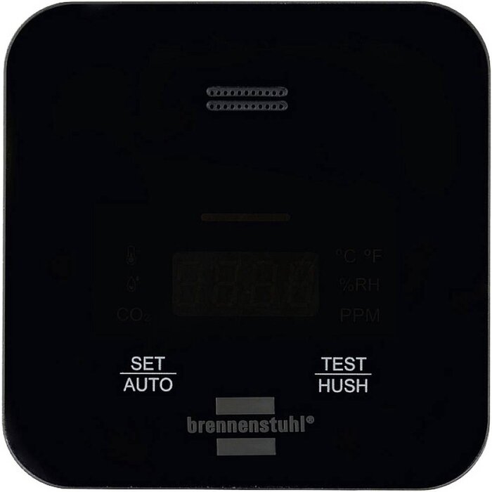 Brennenstuhl Brennenstuhl CO2-Messgerät C2M L 4050 zur Überwachung der Luftqualität (mit CO2-Farbdisplay, Alarmsignal, Batteriebetrieb bis zu 12 Stunden, inkl. Netzteil)