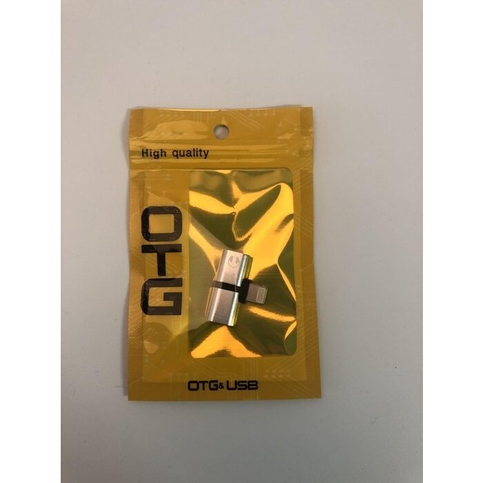 Power Tower Splitter Power Tower voor Iphone audio en opladen Zilver