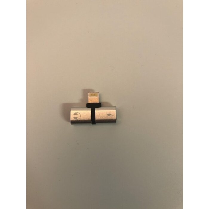 Power Tower Splitter Power Tower voor Iphone audio en opladen Zilver