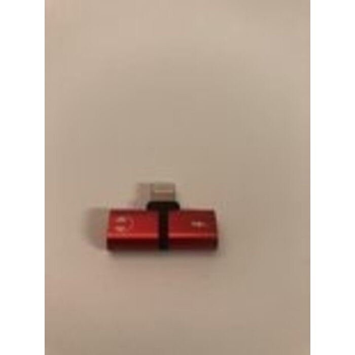 Power Tower Splitter Power Tower für Iphone Audio und Laden Rot