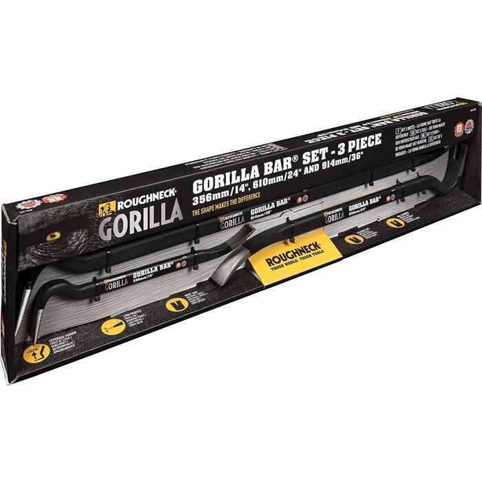 Rougneck Rougneck Gorilla Bar pied de biche set de 3 350, 600 et 900 mm