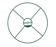 Support pour plantes Rond 40 cm Lot de 3 pièces